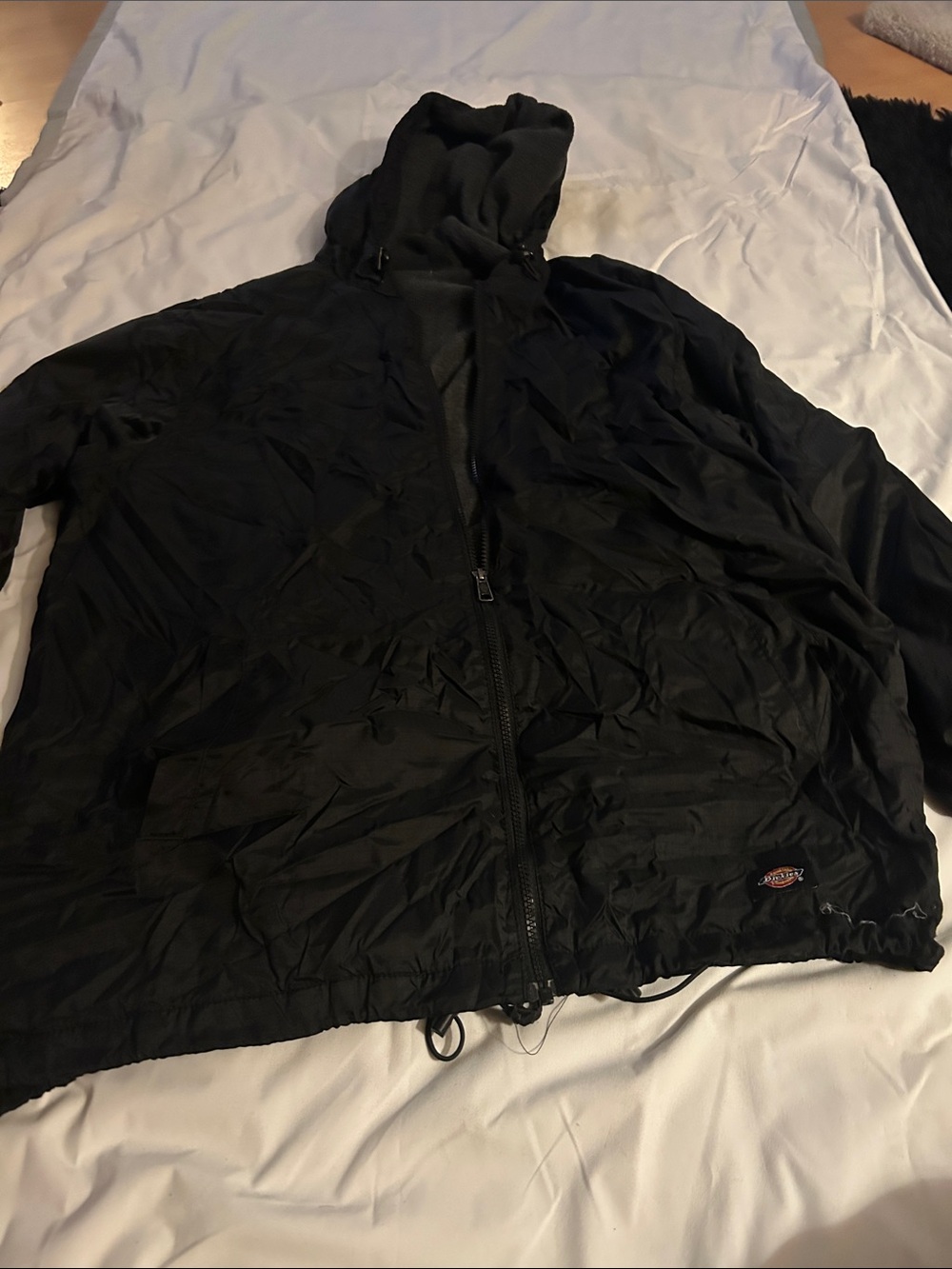 Dickies Black Hooded Windbreaker Jacket
